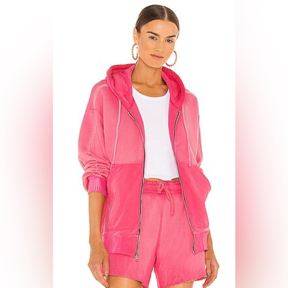 Cotton Citizen Small Pink Zip Up Hoodie. 💗⚡️